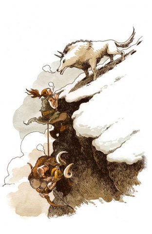 L'une des illustrations de Boulet pour Erik le Viking, de Terry Jones.